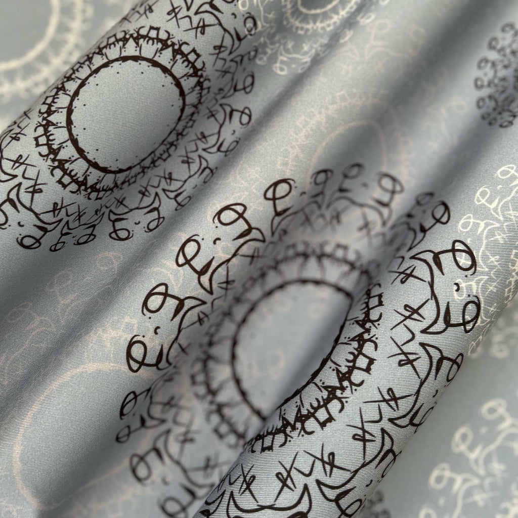 Wispy Circles in Dusty Blue