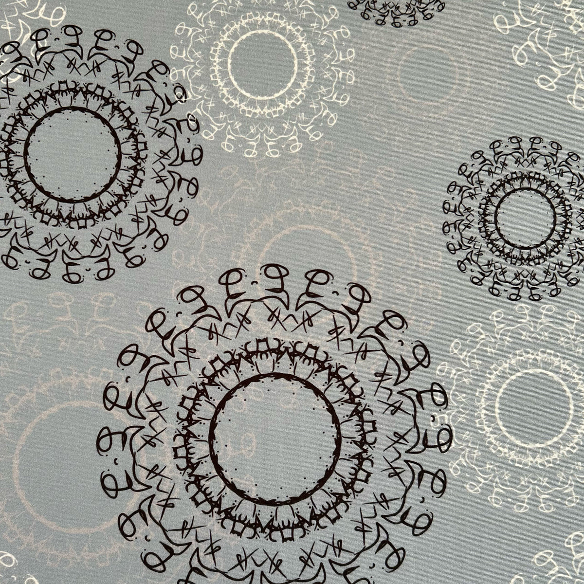 Wispy Circles in Dusty Blue